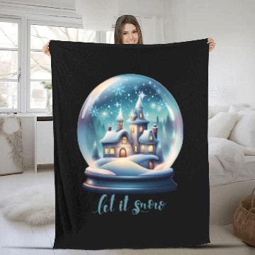 Discover Let It Snow Fleece Blankets