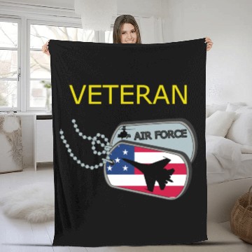 Discover Veteran US Air Force Fleece Blankets