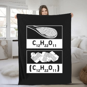 Discover Sucrose Molecule Periodic Table Organic Chemistry Fleece Blankets