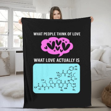 Discover People Think Of Love Molecule Organic Chemistry Fleece Blankets