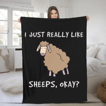 Discover Really Like Sheeps Farmer Farming Fleece Blankets