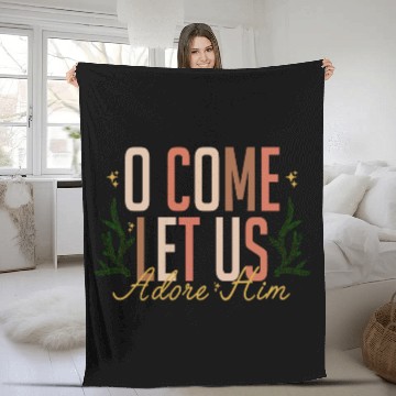 Discover Let Us Adore Him Fleece Blankets
