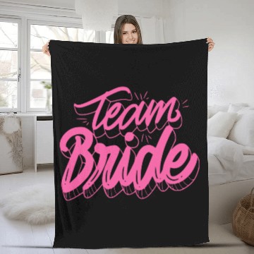 Discover Team Bride Wedding Gift Fleece Blankets