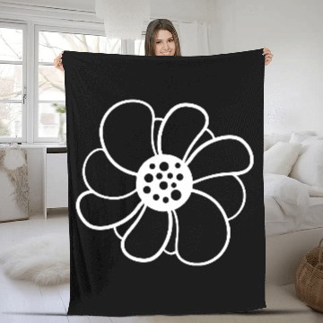 Discover Beautiful White Daisies Flowers Spring Summer Fun Fleece Blankets