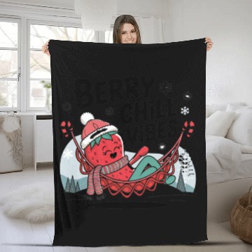 Discover Berry Chill Vibes Fleece Blankets