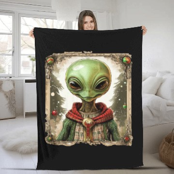 Discover Aliens Christmas Fleece Blankets
