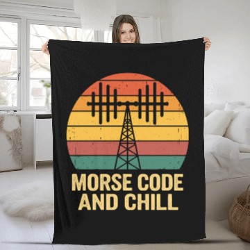 Discover Amateur Radio Operator Ham Radio Morse Code And Fleece Blankets