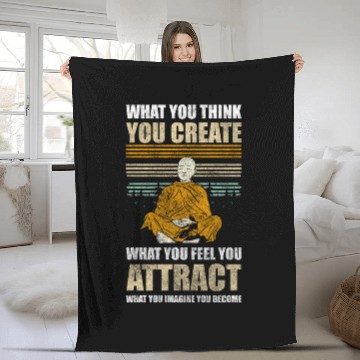 Discover Yoga Spiritual Salvation Mindful Hindu Fleece Blankets