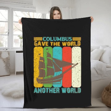 Discover Columbus Day Fleece Blankets Fleece Blankets Lovers Day