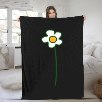Discover White Daisies Flower Spring Summer Flowers Nature Fleece Blankets
