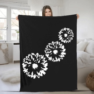 Discover Many Pretty Daisy Flowers Decorative Nature Design Fleece Blankets