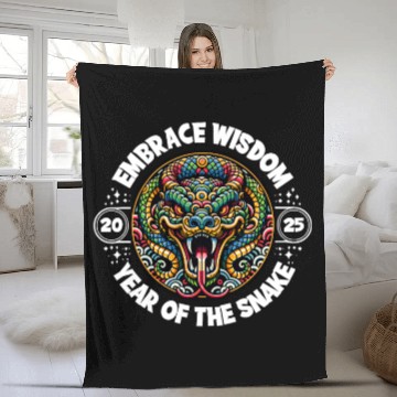 Discover Embrace Wisdom 2025 Year of the Snake Fleece Blankets