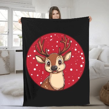 Discover Deer Christmas Fleece Blankets