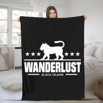 Discover Wanderlust, Lion Fleece Blankets