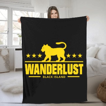 Discover Wanderlust, Lion Fleece Blankets