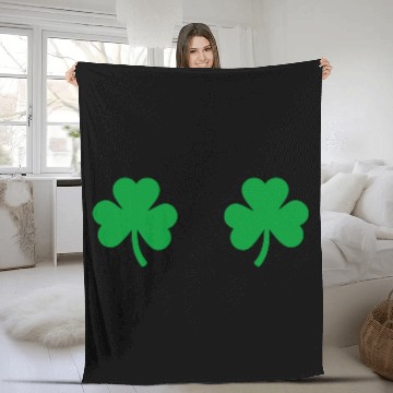 Discover Shamrock Boobs Irish Boobies St Patricks Day Fleece Blankets