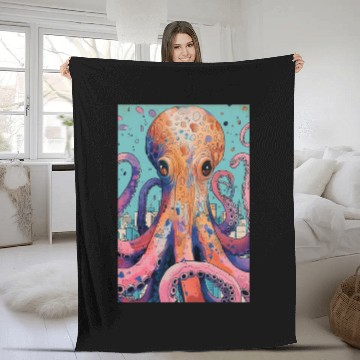 Discover Giant Octopus Fleece Blankets