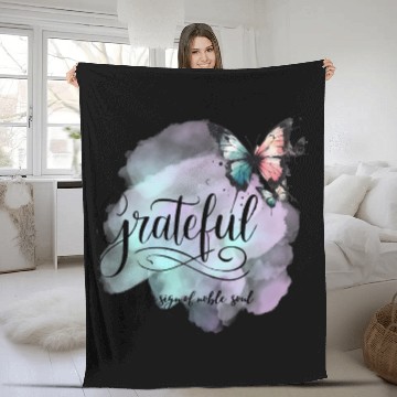 Discover grateful is the sign of noble souls Fleece Blankets