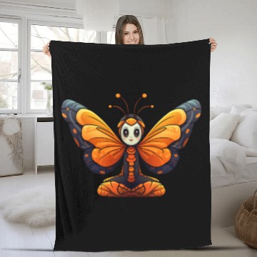 Discover Butterfly Yoga Fleece Blankets