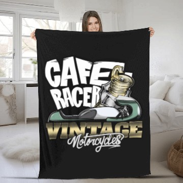 Discover CAFE RACER VINTAGE Fleece Blankets
