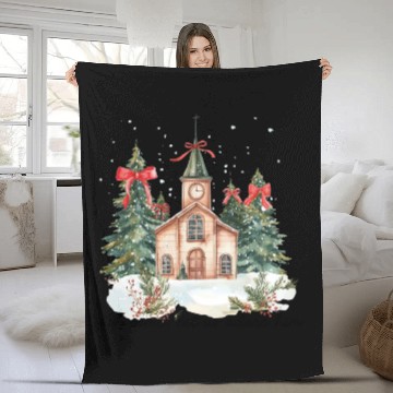 Discover Oh Come Let Us Adore Him Funny Chrismas Jesus Fleece Blankets
