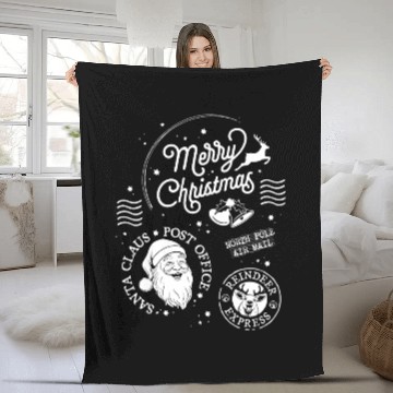 Discover Merry Christmas Santa Claus Christmas gift Fleece Blankets