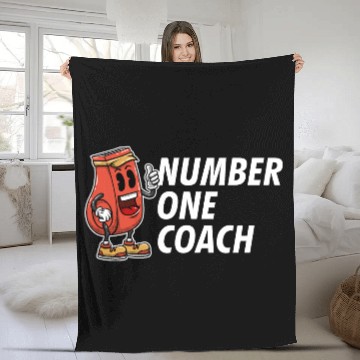 Discover Number One Coach Motivational Quote Coaching Inspi Fleece Blankets