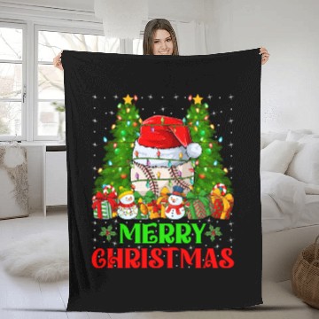 Discover Baseball Christmas Fleece Blankets