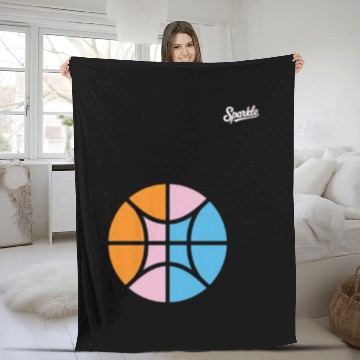 Discover Sparkle Basketball Fleece Blankets