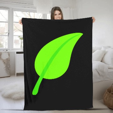 Discover Green Beautiful Leaf Eco Spring Summer Cool Nature Fleece Blankets