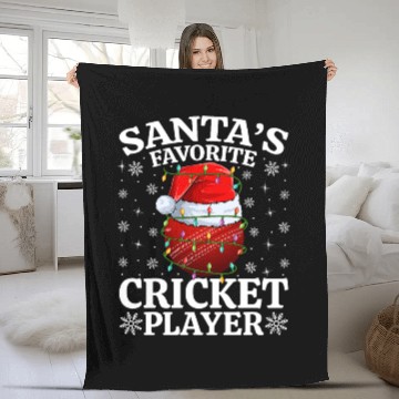 Discover Santa's Favorite Cricket Player Fleece Blankets