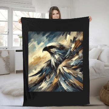 Discover Abstract Eagle Fleece Blankets