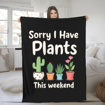 Discover Funny Plant Lover Gardening Humor - Weekend Plans Fleece Blankets