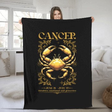 Discover Cancer Zodiac Sign Fleece Blankets