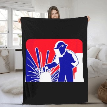 Discover Major League Welder Sticker – Perfect for Proud We Fleece Blankets