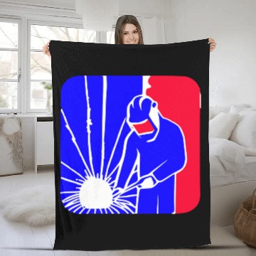 Discover Major League Welder Sticker – Ideal Welding Gift Fleece Blankets