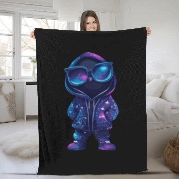 Discover Cool Neon Hooded Character Fleece Blankets