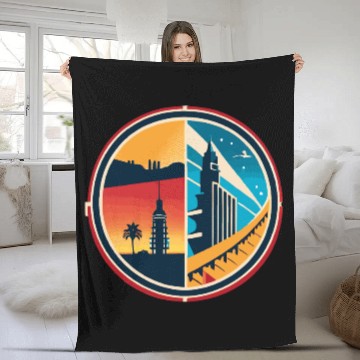 Discover Los Angeles Fleece Blankets