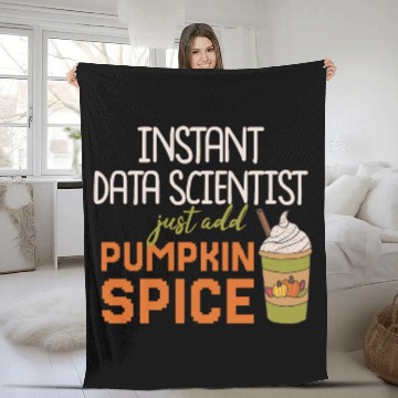 Discover Data Scientist Thanksgiving Pumpkin Spice Fleece Blankets