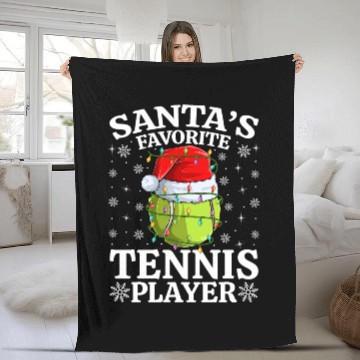 Discover Santa's Favorite Tennis Player Fleece Blankets