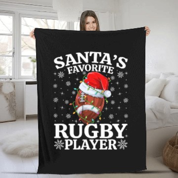 Discover Santa's Favorite Rugby Player Fleece Blankets