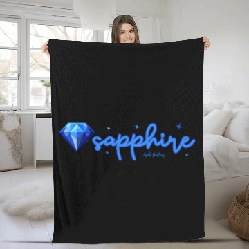 Discover Sapphire gemstone jewel Fleece Blankets