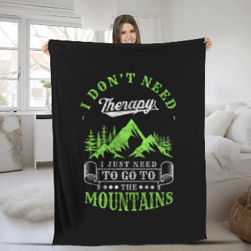 Discover Mountaineering Mountain Hike Abseiling Fleece Blankets