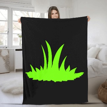 Discover Meadow Many Grasses Blades Of Grass Green Nature Fleece Blankets
