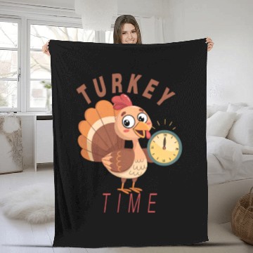Discover Turkey Time /Thanksgiving Fleece Blankets