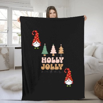 Discover Holly Jolly Vibes Fleece Blankets
