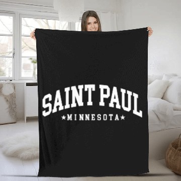 Discover Saint Paul Minnesota Gift Fleece Blankets
