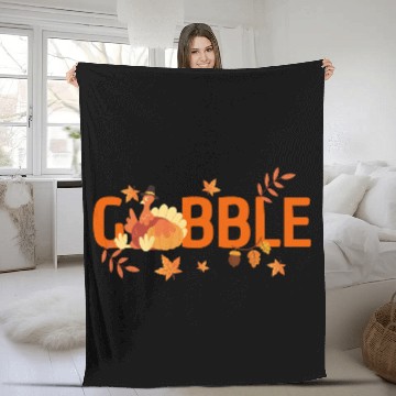 Discover GOBBLE TURKEY PODIATRIST FUNNY THANKSGIVING Fleece Blankets