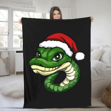 Discover Snakes Christmas Fleece Blankets