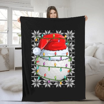 Discover Golf Christmas Lights Fleece Blankets
